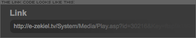 Sample link code for E-zekiel.tv
